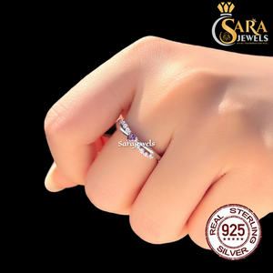 Anillo de Diamantes en Oferta, Plata de Ley 925, Anillo de Compromiso para Mujer, Estilo Clásico, Disponible para la Venta - Product Image 5