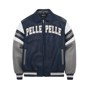 Chaqueta de Cuero de Moda para Hombre, Chaqueta de Cuero Genuino de Cordero, Chaqueta de Cuero Clásica y Elegante para Hombre, Ropa Exterior de Alta Calidad - Product Image 1