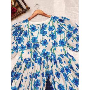 ท้องฟ้าหนึ่งชิ้นพิมพ์ลายดอกไม้มัสลินมาใหม่ - Product Image 3