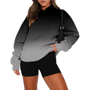Heavyweight Women's <b>Long</b> Hoodies <b>Oversized</b> Shoulder <b>Hoodie</b> High Quality Knitted Fleece Eco-Friendly Winter Sport Style - Product Image 1