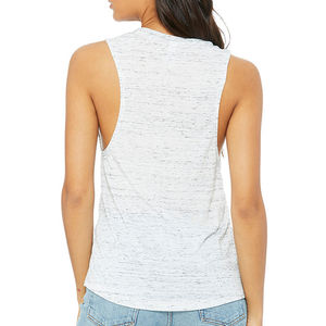 Camisetas sin mangas de lona para mujer, 100% algodón, transpirables, de secado rápido, informales, con estampado personalizado frontal, para verano, 220g, al por mayor - Product Image 6