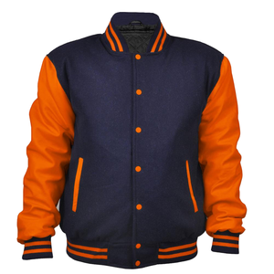แจ็คเก็ตเบสบอลแบบ Letterman Varsity Bomber สำหรับผู้ชายไซส์ใหญ่ คุณภาพสูง ผลิตตามสั่ง ระบายอากาศได้ดี เหมาะสำหรับฤดูหนาว พร้อมคุณสมบัติกันน้ำ - Product Image 1