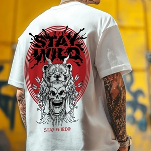 Fabricantes de Camisetas Personalizadas, Camiseta Extra Grande para Hombre, Camiseta con Cuello Redondo y Estampado Personalizado, Impresión Personalizada con el Logotipo de tu Propia Marca - Product Image 4