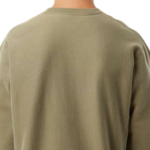เสื้อสเวตเชิ้ตคอกลมทรงหลวมสำหรับผู้ชาย ผ้าคอตตอนผสมเนื้อหนา ลายขวาง แฟชั่นฤดูหนาว - Product Image 4