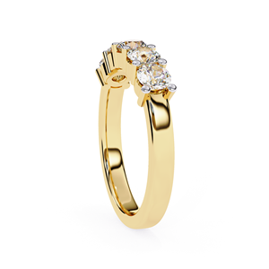 Diamant de laboratoire de qualité supérieure, taille ronde, cinq pierres, bijoux fins disponibles à un prix compétitif - Product Image 2