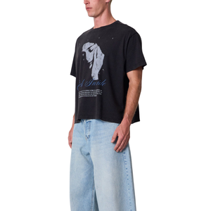 T-shirt Homme Col Rond Manches Courtes Coupe Oversize Imprimé Rose Vieilli Devant et Arrière Streetwear Vente en Gros Personnalisé OEM Coton - Product Image 5