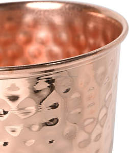 Vaso de cobre martillado de 550ml sin revestimiento, ecológico, desechable, Ayurveda, beneficios para la salud, vasos, Metal, cobre - Product Image 5