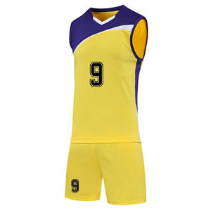 Ensemble d'uniformes de volley-ball 100 % polyester respirant, multicolore, personnalisé, de haute qualité, à prix de gros, avec nouvelles techniques d'impression - Product Image 5