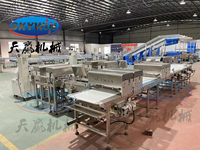 Ligne de production automatique de gaufrettes plates, machine à fabriquer des biscuits gaufrettes de petite capacité à vendre