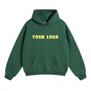 เสื้อฮู้ดดี้โอเวอร์ไซส์ผ้าฝ้าย 100% สำหรับทุกเพศ ขายส่ง รับสกรีนโลโก้ ปักลาย เสื้อสตรีทแวร์แบบเรียบ - Product Image 6