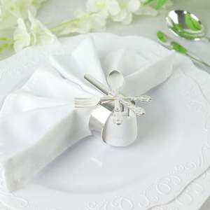 Anillos para Servilletas con Diseño de Cuchara y Tenedor Vintage para Decoración de Mesa de Boda - Product Image 5