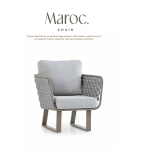Outdoor Rattan <b>Dining</b> Chair Cushioned Garden <b>Armchair</b> Metal Frame Patio Lounge Seat - Product Image 1