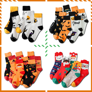 Top class Wholesale Plus-Size Halloween Christmas Pumpkin <b>Fun</b> Anti-Bacterial Crew <b>Socks</b> Casual Long Sports <b>Socks</b> Tube for Men's - Product Image 6