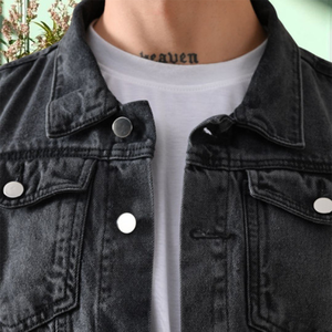 OEM <b>Mens</b> Denim Jean <b>Jacket</b> Casual Outwear Fall <b>Jacket</b> Denim Button up Coat Oversize Denim <b>Jacket</b> for <b>Men</b> acidwash fashion casual - Product Image 6