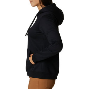Sweat-shirt à capuche uni noir personnalisé pour femme, en molleton vierge de haute qualité, vente en gros, haut à capuche décontracté, vêtements de sport - Product Image 3