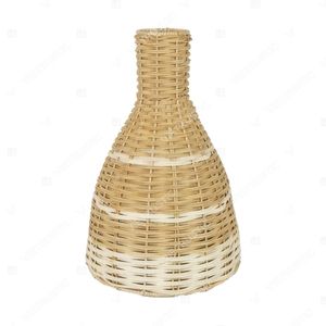 Jarrón Floral de Bambú y Ratán Hecho a Mano, Ecológico, Estilo Art Deco, de Vietrustic Vietnam, para Plantas de Mesa y Decoración del Hogar - Product Image 4