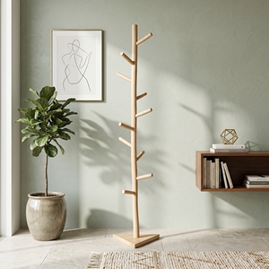 Perchero Decorativo de Madera de Teca con Ramas Naturales, Colgador de Ropa Artesanal Premium Balinés de Lujo para Recibidor - Product Image 4