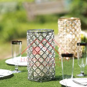 Wedding Crystal <b>Candle</b> <b>Pillar</b> Holder for Home Hotels & Restaurants l Nickel Plating Crystal <b>Candle</b> Holder Votive Hotels - Product Image 3