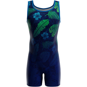 <b>Womens</b> Tropical Print Wrestling <b>Singlet</b> Fitted Sublimation Moisture Wicking Spandex Polyester Sportswear <b>womens</b> tropical print - Product Image 5