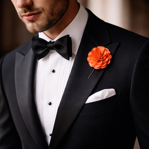 Épinglette en émail durable pour homme avec motif floral |   Boutonnière en métal faite à la main pour le marié et les événements formels - Product Image 4