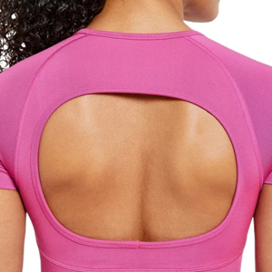 Camiseta Deportiva Corta sin Costuras para Mujer, Transpirable, de Alta Elasticidad, para Yoga, Fitness, Gimnasio, Entrenamiento, Ropa Deportiva Personalizada OEM - Product Image 6