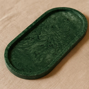 Wholesale Luxury <b>Marble</b> <b>Tray</b> with Stylish Green Color Rectangle Shape Curve Edges <b>Tray</b> for Jewelry Display <b>Marble</b> Serving <b>Tray</b> - Product Image 5