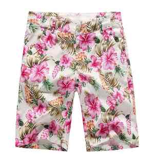 Pantalon en toile coupe classique, matière robuste, pour l'aventure en plein air, usage quotidien, imprimé, décontracté, court, pour hommes - Product Image 1