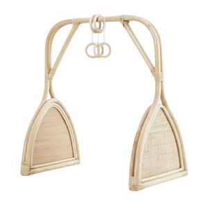 Artisan Crafted Rattan Play Gym for Babies with Strong Woven Structure and Wide Arch for Early <b>Physical</b> Activity and Exploration - Product Image 1