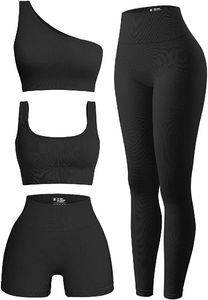 Conjunto de Yoga YINLING para Mujer, 2 Piezas, Leggings de Cintura Alta, Top Corto, Color Sólido, Tirantes Finos, Elástico, Transpirable - Product Image 4