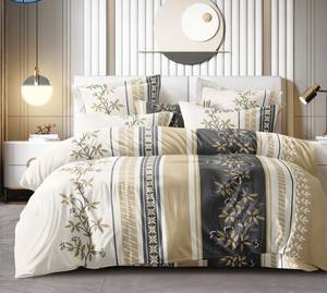 Parure de lit de luxe moderne en polyester tissé pour lit King Size – Drap-housse et taies d'oreiller résistants à la décoloration – Collection Hôtel - Product Image 1