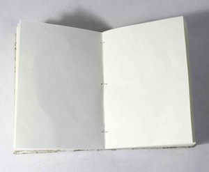 Metallic Gold Color Marble On Cream Color Sheet With Hardcover Handmade Recycled Cotton Paper Travel <b>Notebook</b> - Product Image 3