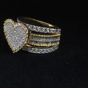High Quality Custom <b>Men</b> <b>Ring</b> Baguette Diamond Custom 925 <b>Silver</b> 10K 14K Gold <b>Rings</b> Moissanite Engagement <b>Ring</b> for <b>Men</b> - Product Image 4
