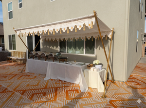 Premium Outdoor Catering Food Counter with Decorative <b>Canopy</b> Setup for Wedding and Event Buffet - Product Image 2