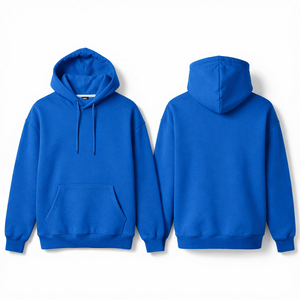 Sudadera Personalizada con Cuello Redondo, 100% Algodón, Sudadera Oversize con Cuello Redondo, Diseño Liso, Sudadera Blanca Estilo Urbano, Talla Grande - Product Image 3