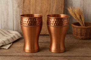 Gobelets en cuivre martelé faits à la main, verres ayurvédiques en cuivre pur - Product Image 4