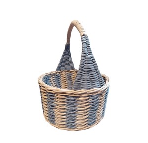 Rattan basket picnic luxury handmade woven natural wicker <b>fruit</b> <b>storage</b> container with handle for outdoor camping market event s - Product Image 4