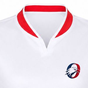 White Red Women Rugby Jersey Short Sleeve Sports Uniform Team <b>Shirt</b> Rugby Match Wear Training Apparel Athletic Clothing - Product Image 5