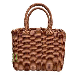 Panier suspendu en osier tressé artisanal, écologique et robuste, pour le rangement, le shopping, les pique-niques, les décorations de Noël, les cadeaux et le linge - Product Image 3