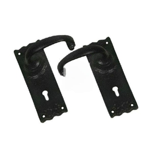 <b>Black</b> Antique Wrought Iron Lever Lock Handle Keyhole <b>Door</b> Handle Decorative Window Hardware <b>Door</b> <b>Knobs</b> <b>Door</b> Latch Hinge - Product Image 6