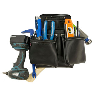Leather <b>Tool</b> <b>Pouch</b> Nail <b>Pouch</b> Carpenter Bag Kit Electrician handyman <b>Belt</b> Holder - Product Image 1