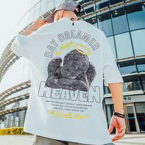 Camiseta de manga corta estilo urbano personalizada para hombre en talla grande, camisa moderna y casual con corte holgado a precios razonables - Product Image 5