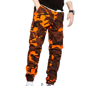 Pantalones Cargo de Algodón para Hombre con Estampado de Camuflaje Personalizado, Estilo Táctico Urbano, Multibolsillos, Ropa de Trabajo Informal - Product Image 1