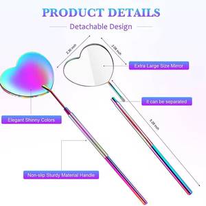 Espejo Quirúrgico de Acero Inoxidable Morje, Espejo de Pared con Aumento para Extensiones de Pestañas, Protectores Desechables de Estilo Lujoso - Product Image 5