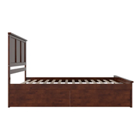Lit double classique moderne, design doux, plateforme en bois massif avec 1 tiroir, taille personnalisée, utilisation hôtelière, mobilier de chambre à coucher
