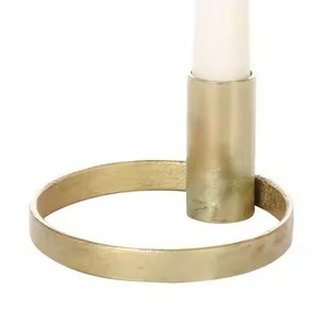 Support à bougie en métal unique, élégant, décoration moderne pour la maison, décoration de table de salon, accessoire décoratif - Product Image 2