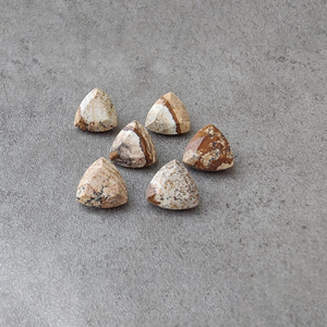 Pierre précieuse authentique Biscuit Jasper, taille facetée, forme trilobée, calibrée AAA+, pour la fabrication de bijoux - Product Image 3