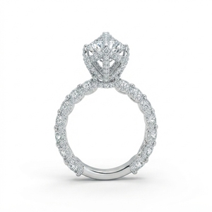 แหวนเพชรแล็บโกรว์ดีไซน์เนอร์ ทองคำขาว 14k สวยหรู สำหรับทั้งชายและหญิง เหมาะสำหรับเป็นแหวนหมั้นหรือแหวนแทนคำมั่นสัญญา - Product Image 4