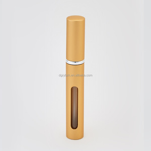 Mini atomizador de Perfume, botella de Spray de bolsillo de viaje, botella de Perfume de vidrio cosmético de 5ml de aluminio, recargable con ventana transparente - Product Image 6