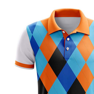 Camisa Polo Sublimada para Hombre Talla Grande, 100% Poliéster, Precio Bajo, Talla Personalizada, Cómoda, Diseña Tu Propia Camisa para Hombre - Product Image 5