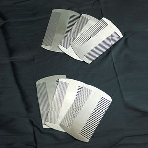 Peine para Barba de Acero Inoxidable de Doble Cara con Logotipo Grabado, para Kit de Cuidado de Barba para Hombres, Venta al Por Mayor - Product Image 4